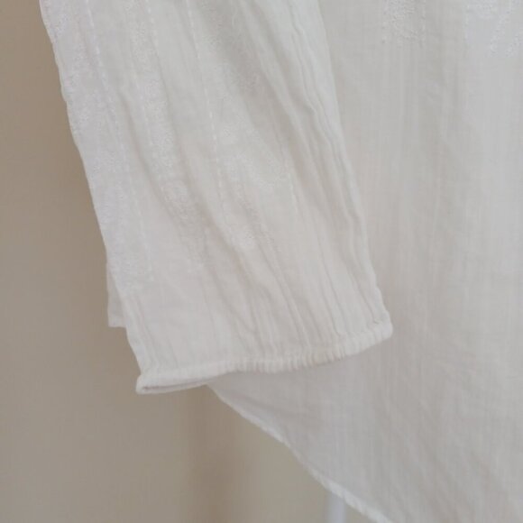 Nanette Lepore Swim Cover Up Tunic Embroidered Semi-sheer White Size XS - Picture 4 of 10